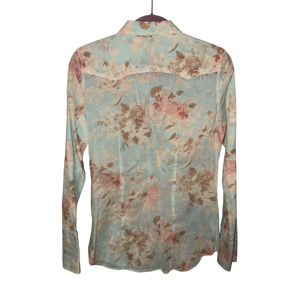 Stetson 100% Cotton Pearl Snap Women's Western Button Up | size s - Picture 2 of 7